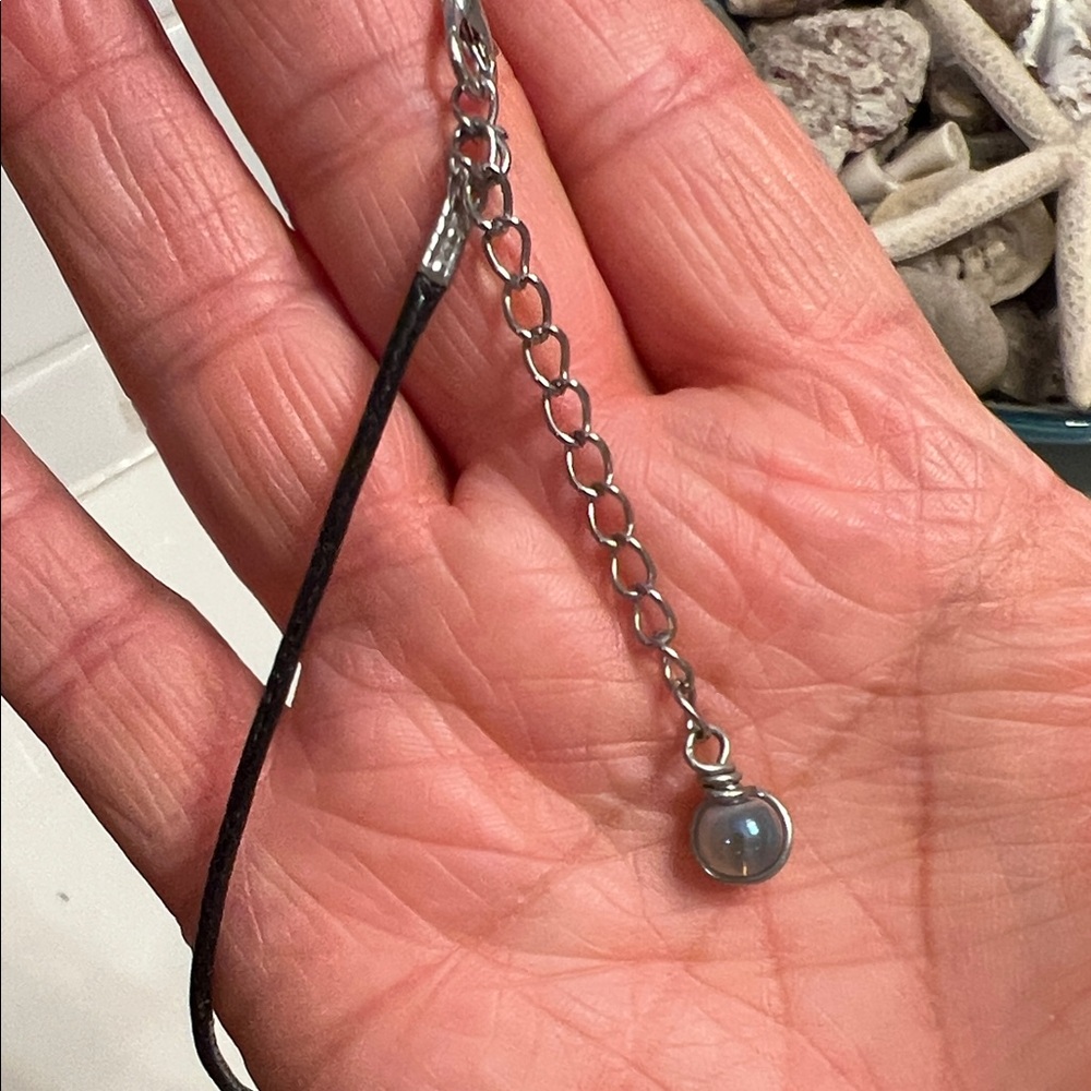 Hand Crafted Blue and Silver Jewelry Set - Picture 4 of 5